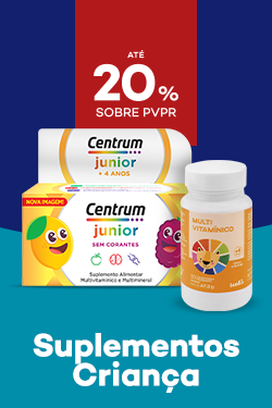Suplementos Crian&ccedil;a com destaque promocional de  at&eacute; 20% sobre pre&ccedil;o de Venda ao P&uacute;blico Recomendado